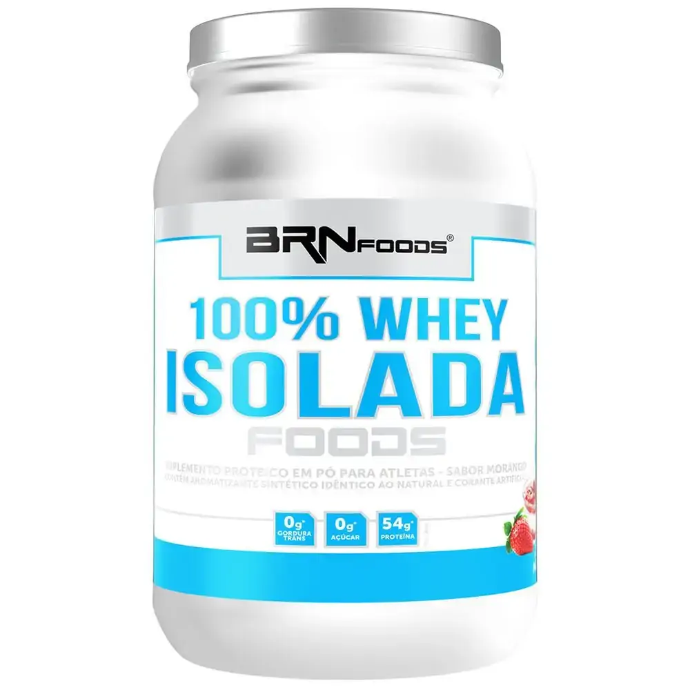 100 Whey Isolada Brn Foods 900g Morango .
