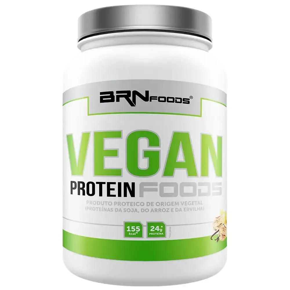 Proteína Vegana - VEGAN PROTEIN FOODS - 500 g - Sabor Baunilha ¿ BRNFOODS