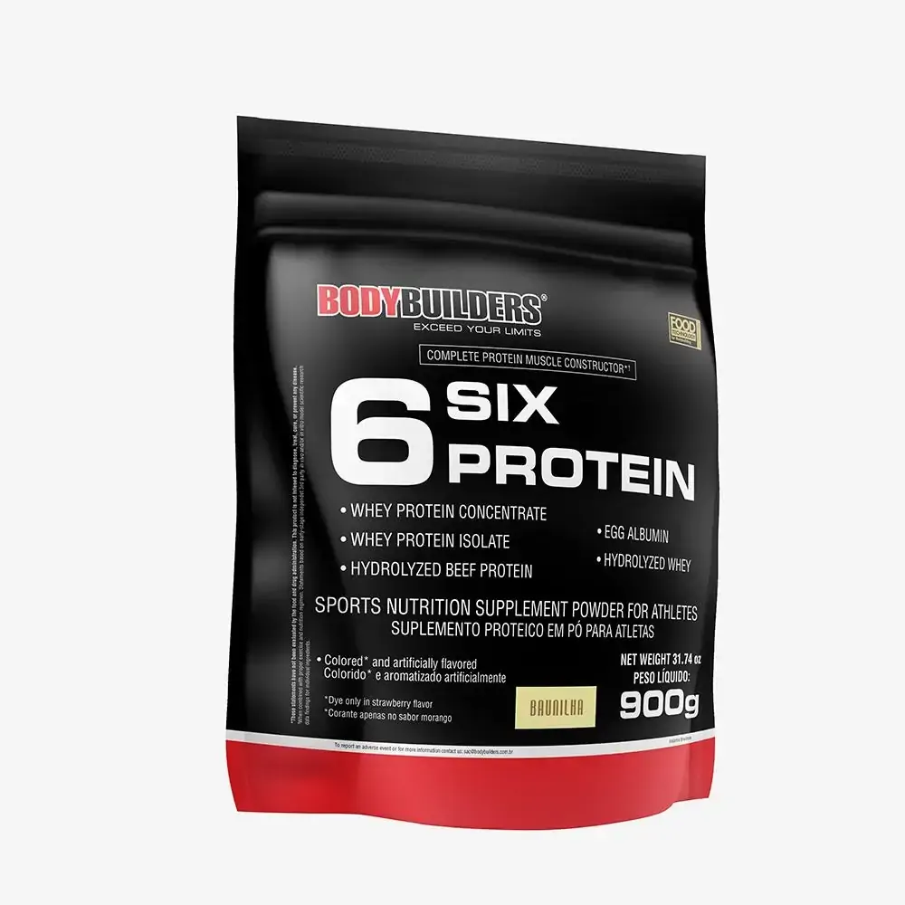 6 Six Protein 900g Baunilha Bodybuilders