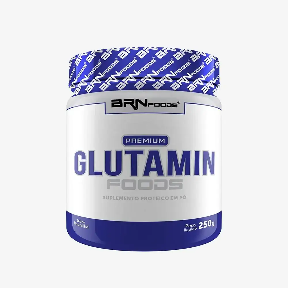 Glutamina - GLUTAMIN PREMIUM FOODS - 250 g - Sabor Baunilha ¿ BRNFOODS