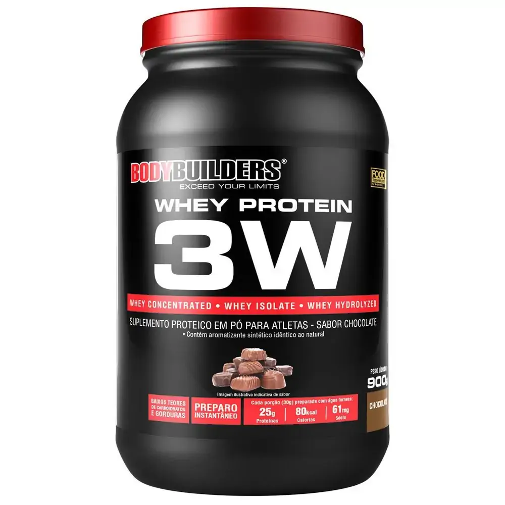 Whey 3w Bodybuilders 900g Chocolate