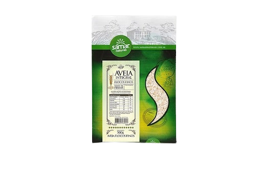 Aveia Integral Flocos Fino 500g Samar