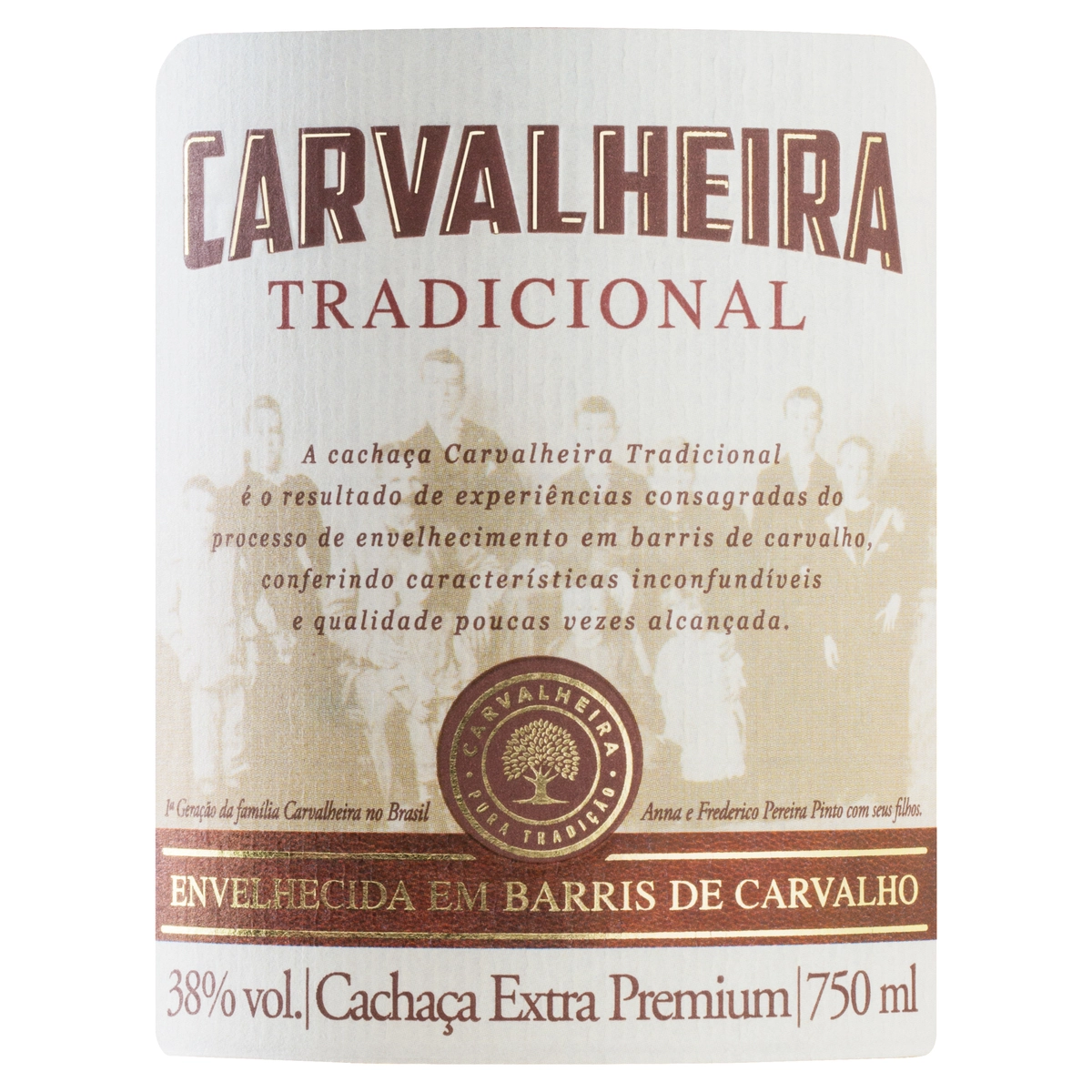Cachaça Tradicional Carvalheira Garrafa 750ml