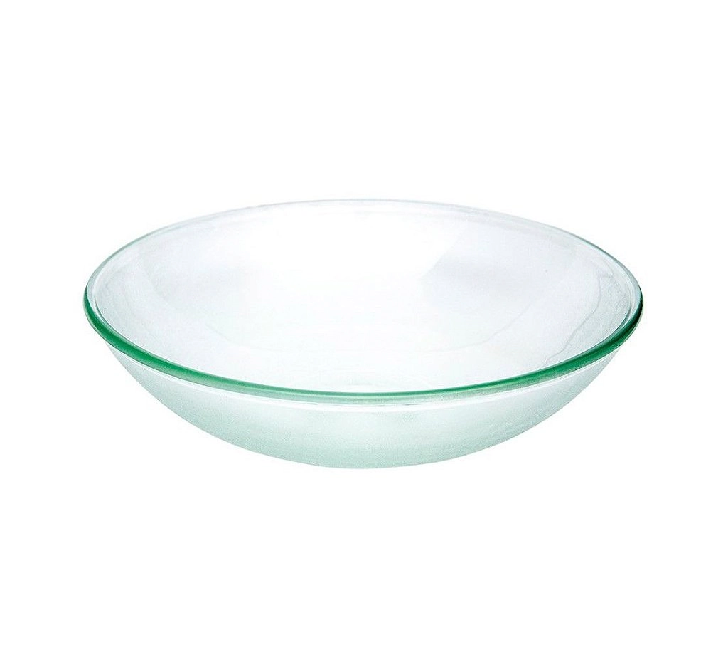 Cuba De Vidro Redonda De Sobrepor Texturizada Banheiro 35 Cm