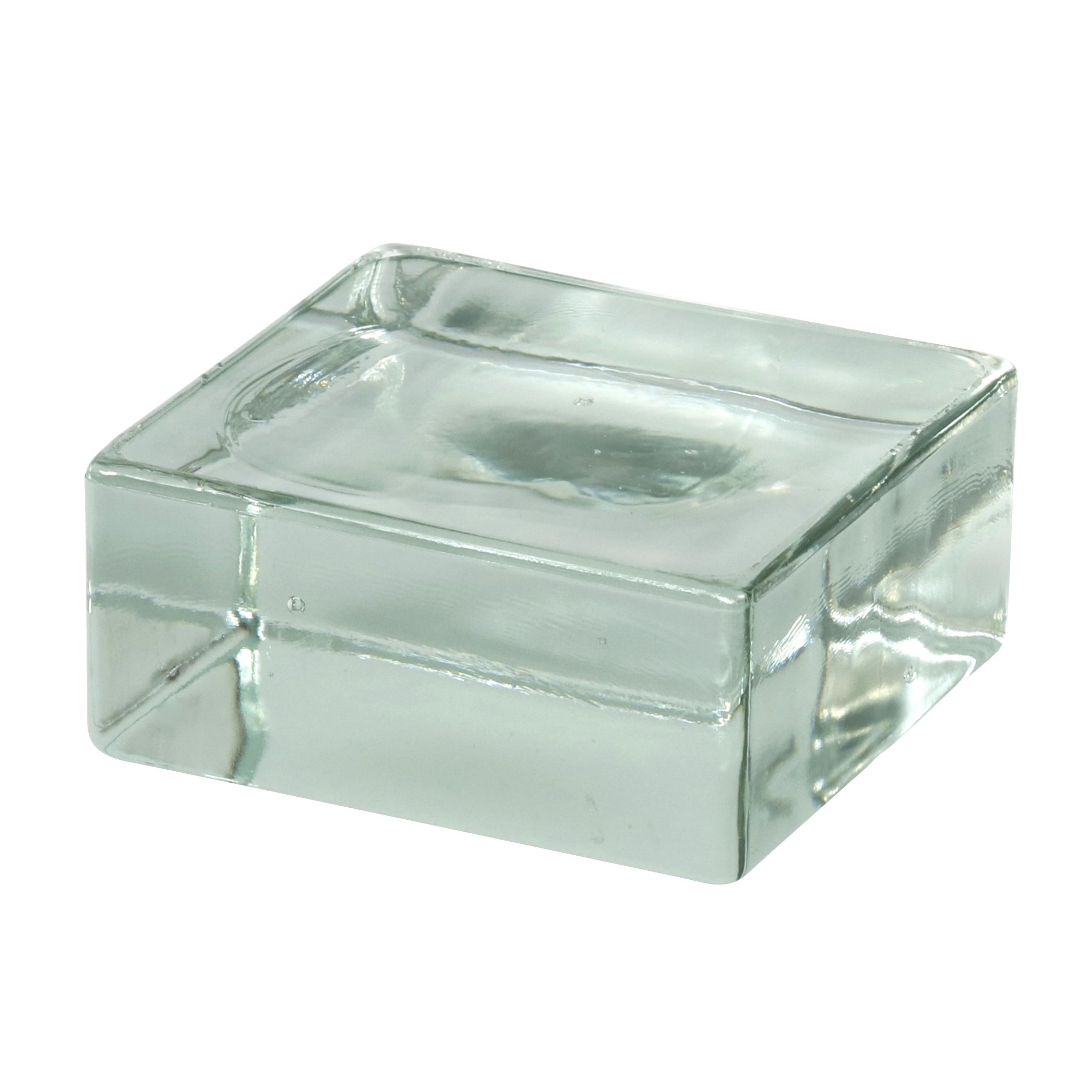 Meio Tijolo de Vidro Maciço Incolor 5x10x11cm CasaFina