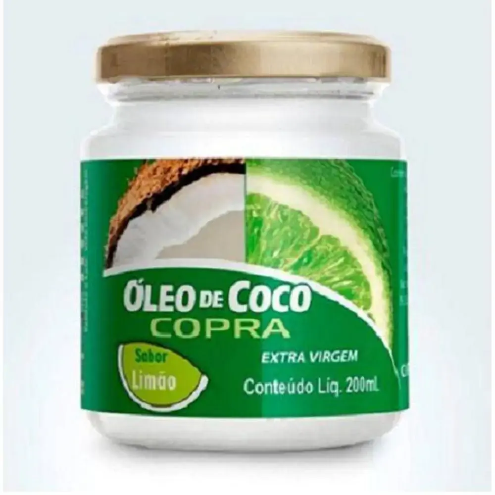 óleo De Coco Extra Virgem Sabor Limão 200ml Copra