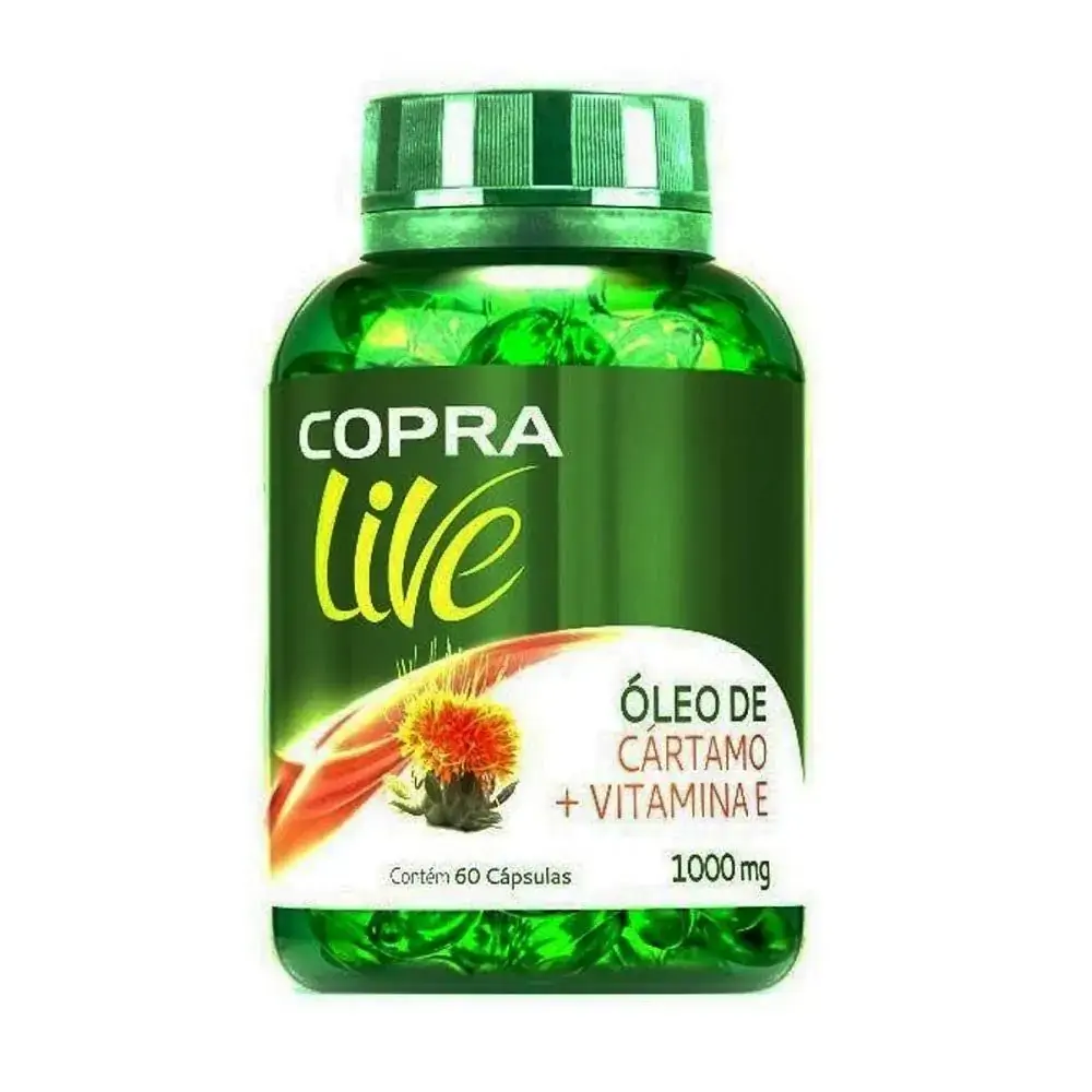 óleo De Cartamo Vitamina E 60 Cápsulas 1000mg Copra