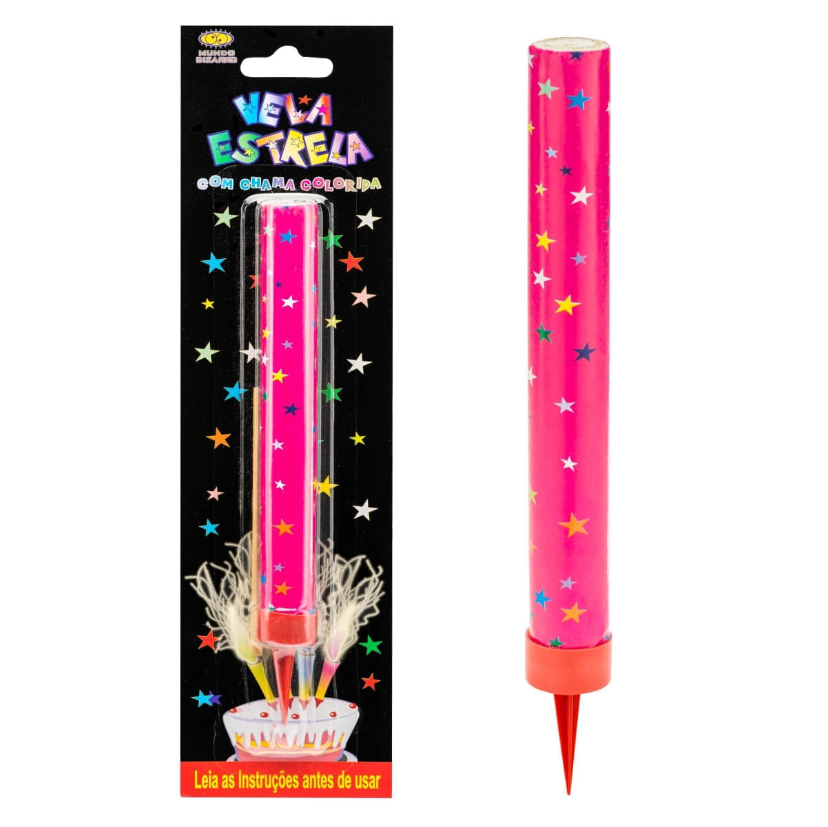 Vela Mundo Bizarro Estrela Rosa