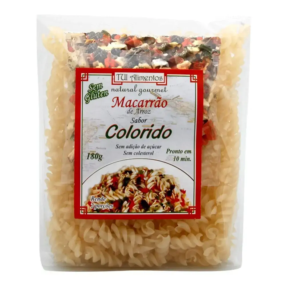 Macarrão De Arroz 180gs/colorido Tui Tui