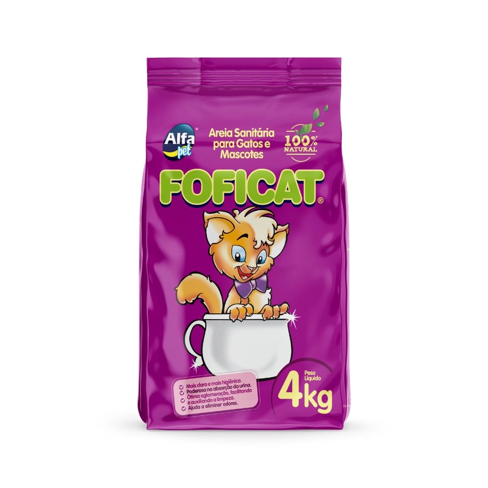 Areia Higiênico.gatos Foficat 4kg