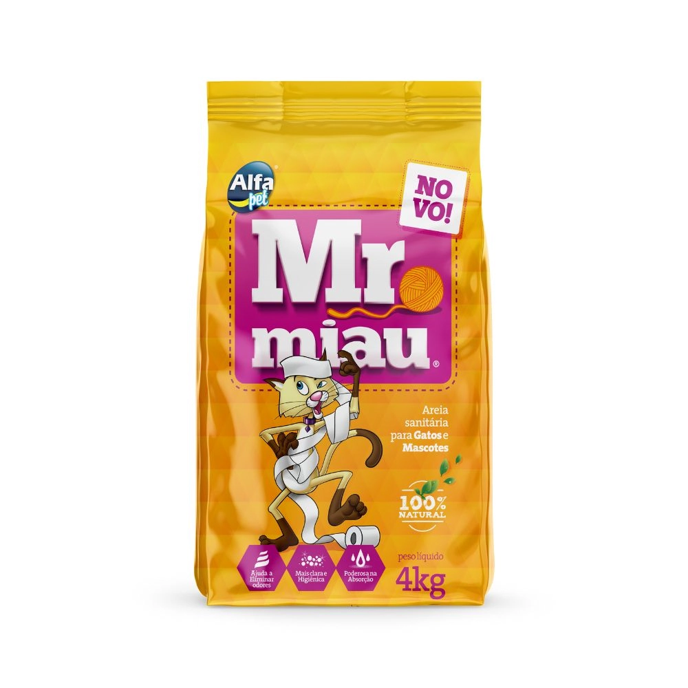Areia Sanitaria Alfapet Mr Miau 4kg