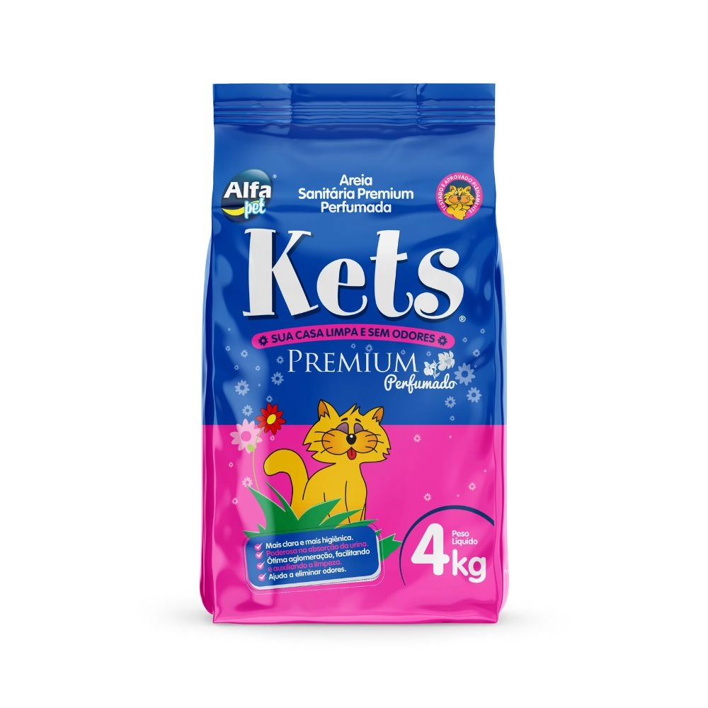 Areia Gatos Kets 4kg Floral