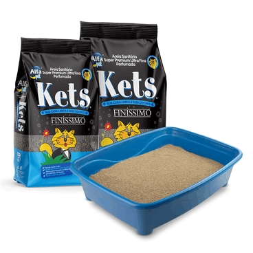 Areia Higiênica Kets Finíssimo 8kg