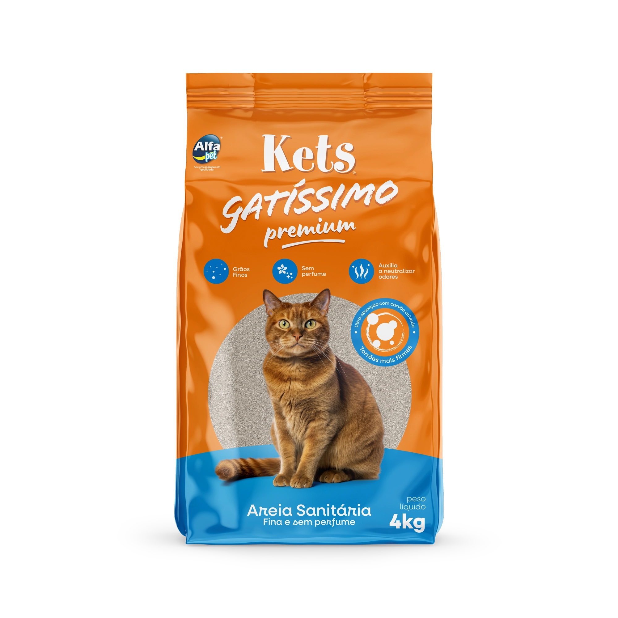 Areia Sanitaria Kets Gatissimo Premium 4 Kg