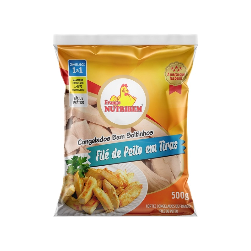 File Peito Frango Tiras Cong 500g N
