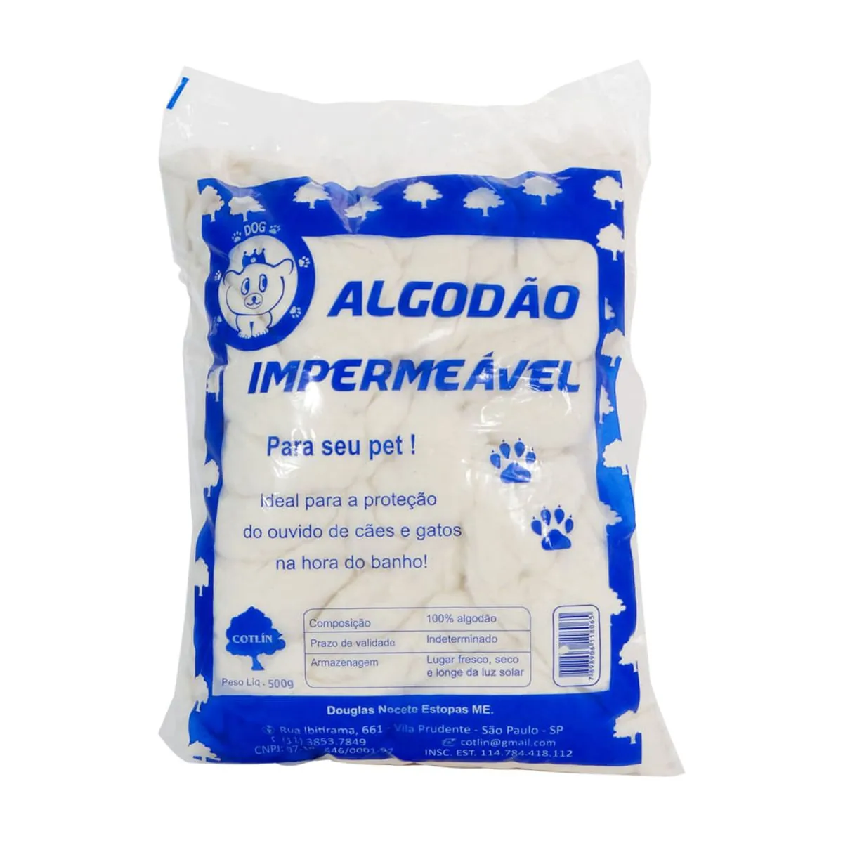 Algodao Hidrofobo 500g Cotlin Para Cães