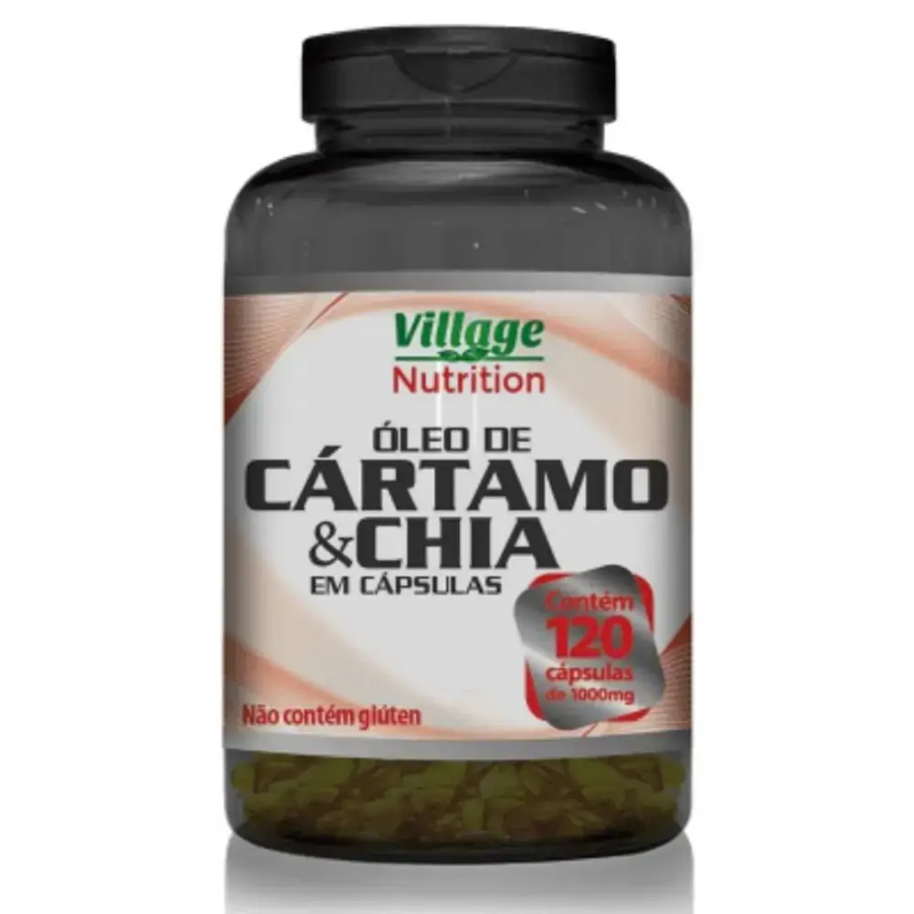 Oleo De Cartamo E Oleo De Chia Vila Ervas 1000mg 120capsulas
