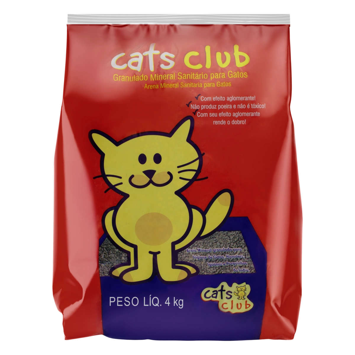 Granulado Sanitário Para Gatos Cats Club Pacote 4kg