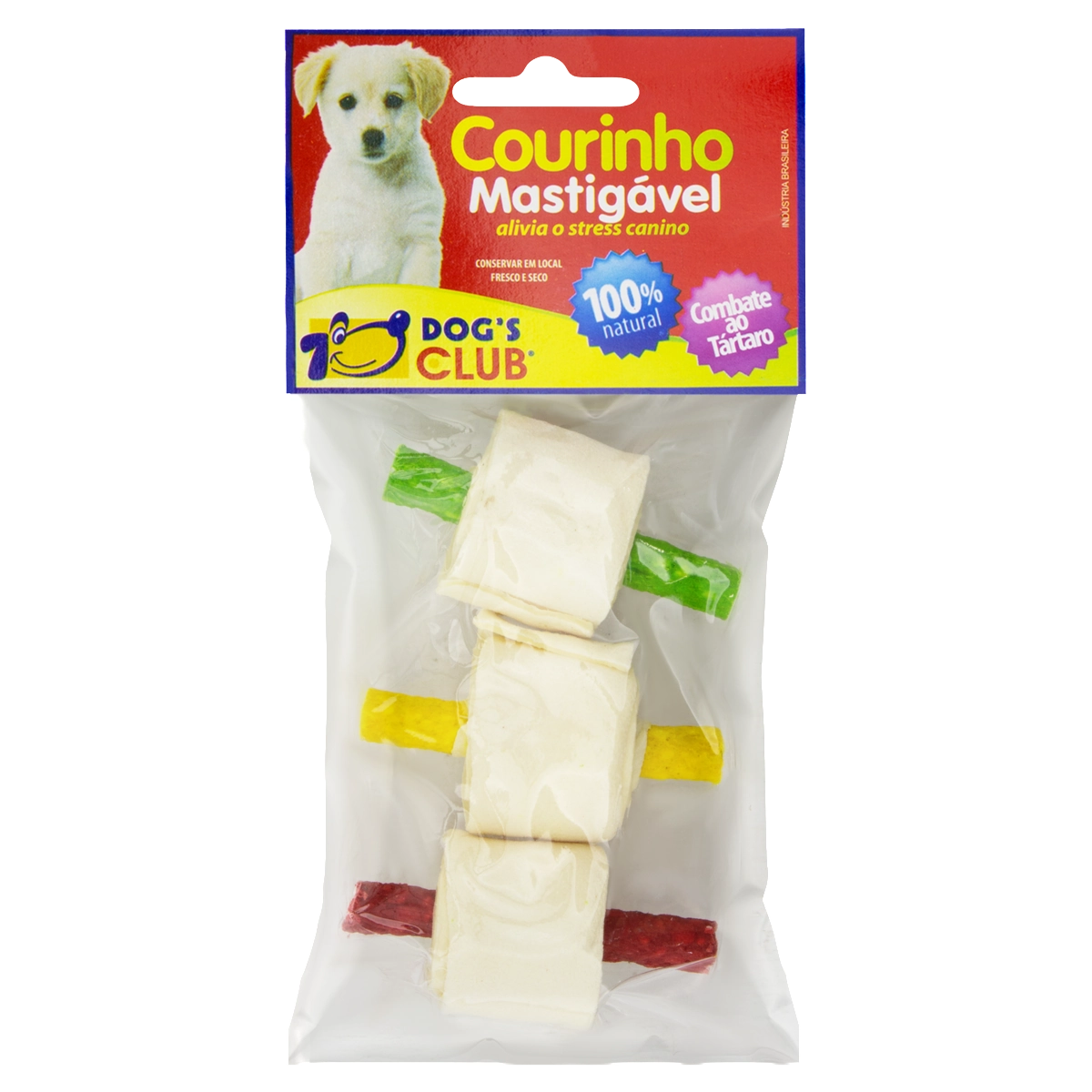 Courinho Mastigável Para Cães Mini Cachorrinho Dogs Club 3 Unidades