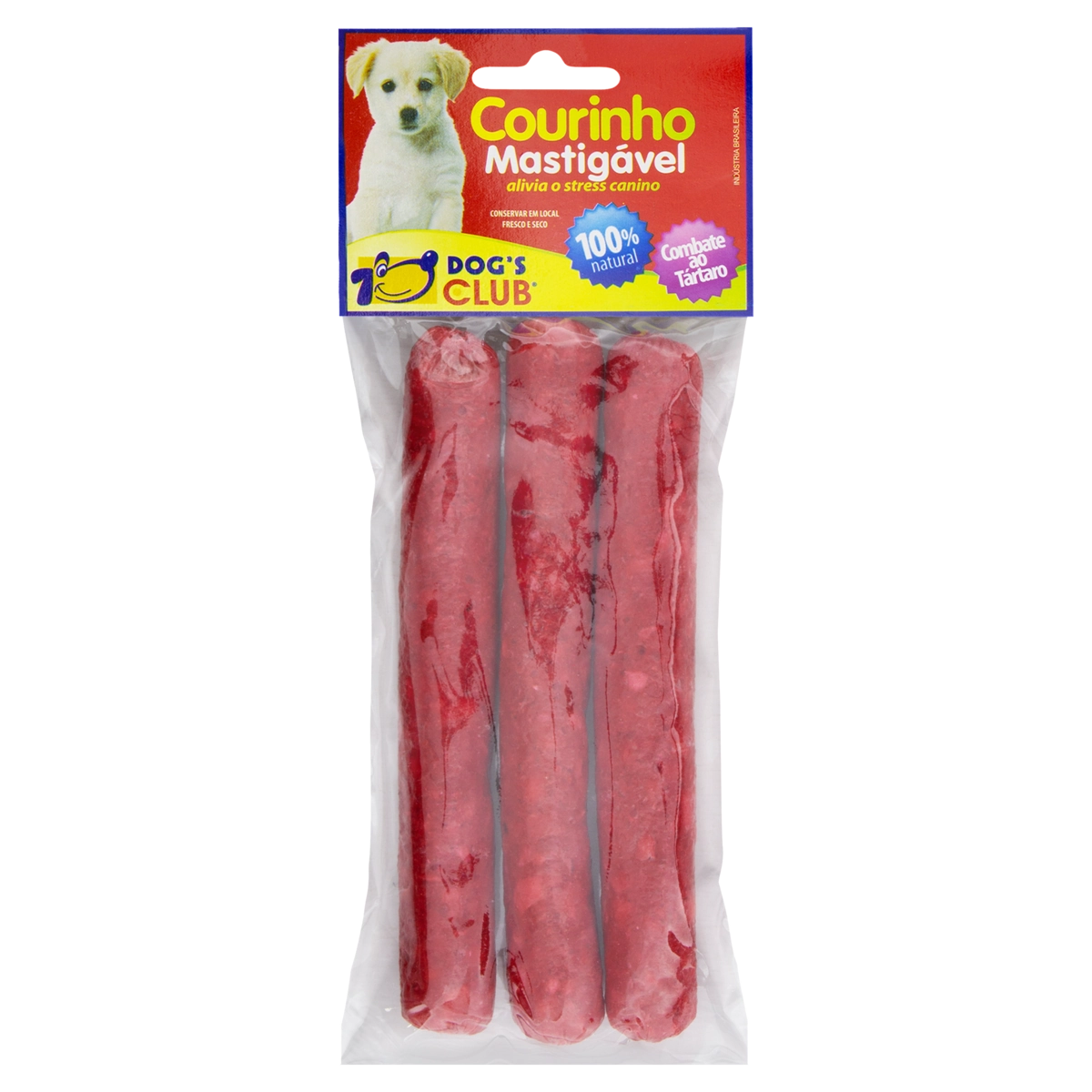 Courinho Mastigável Para Cães Salsicha Dogs Club 3 Unidades