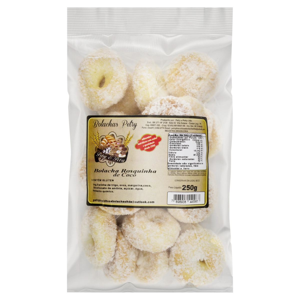 Bolacha Rosquinha Coco Petry Pacote 250g