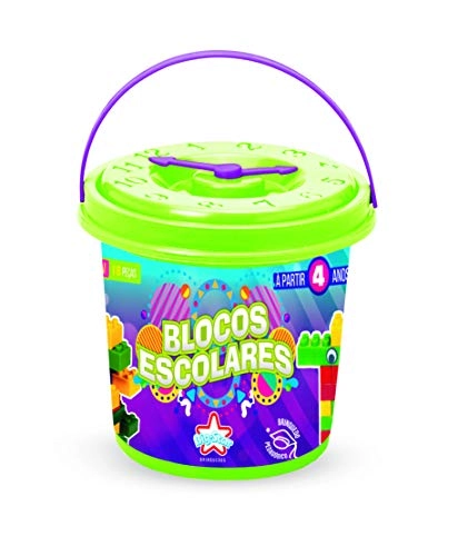 Brinquedo.carisma Balde Blocos Escolares