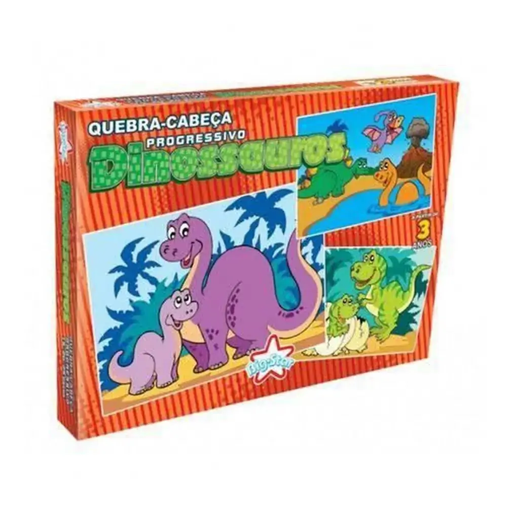 Brinquedo Quebra Cabeca Dinossauros