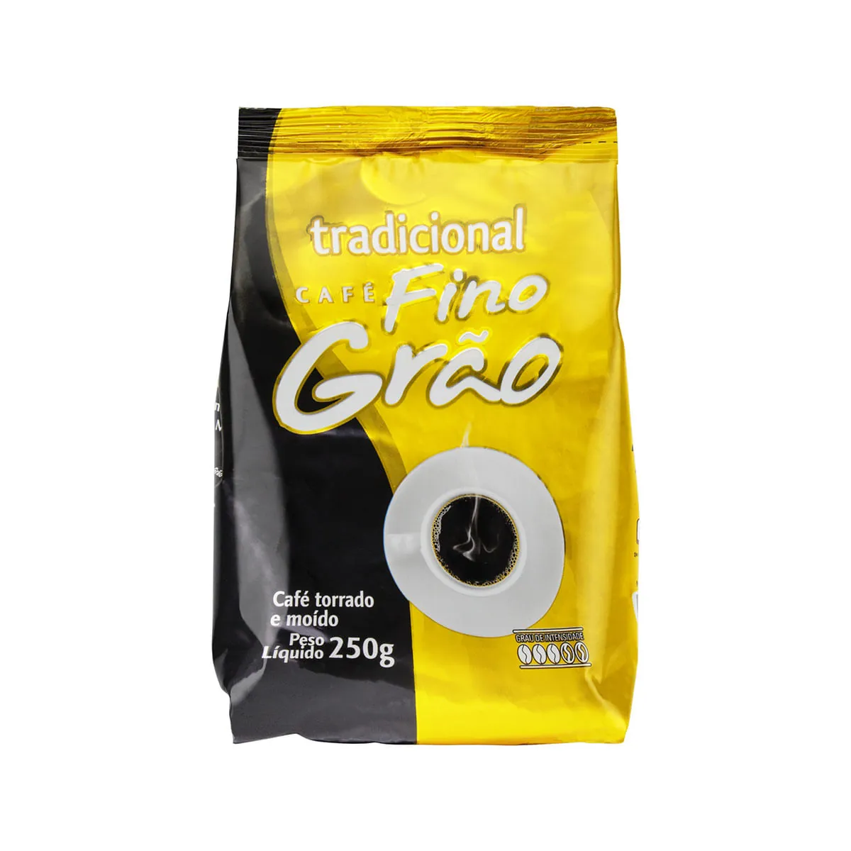 Café Torrado E Moído Tradicional Fino Grão Pacote 250g