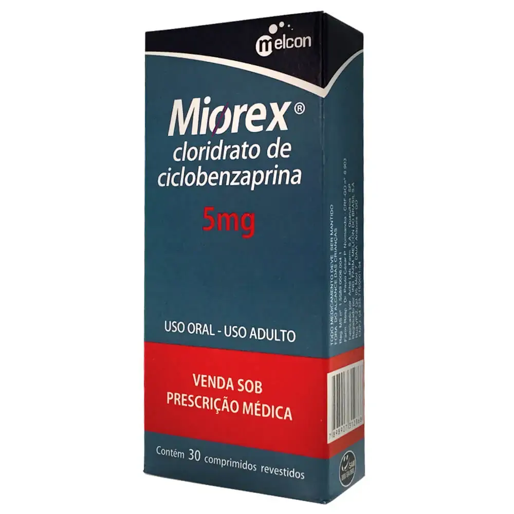 Miorex 5mg Caixa 30 Comp Rev