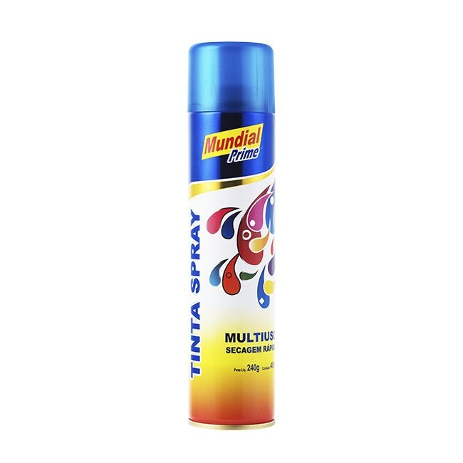 Tinta Spray 400ml Metalica Azul 3197azm Mundial Prime