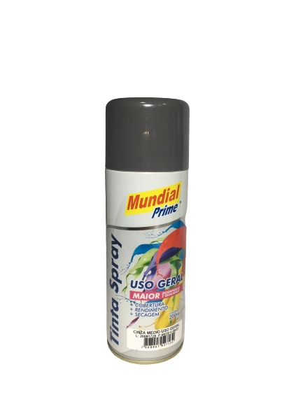 Tinta Spray 200ml Cinza 3196cz 874 Mundial Prime