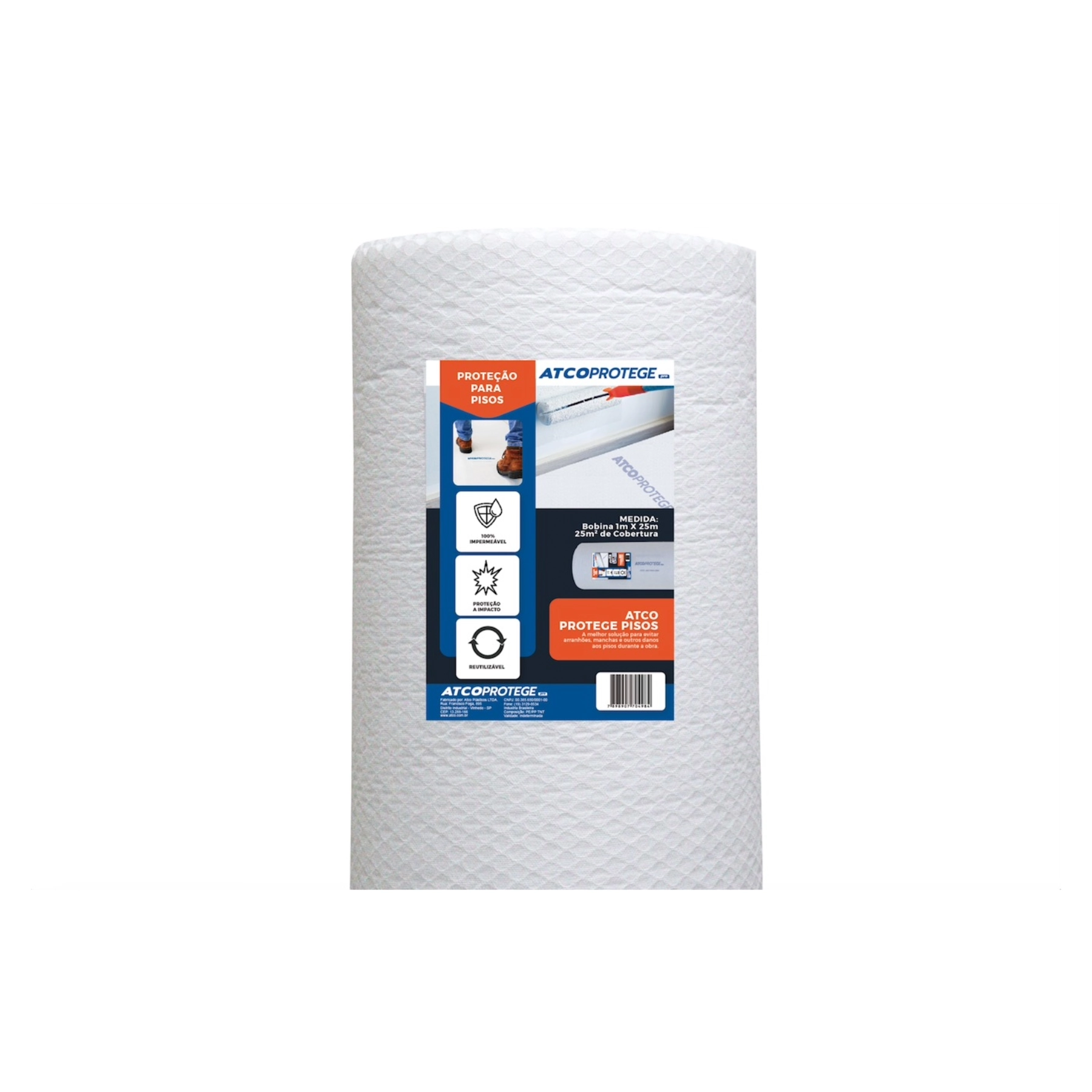Protetor de Piso Atcoprotege 25x1m Branco Atco