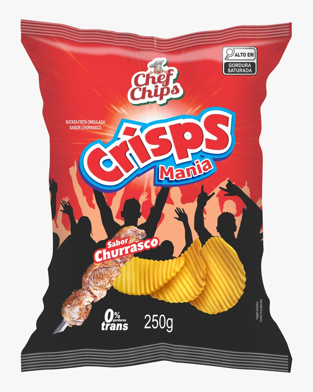 Batata Crisps Mania Sabor Churrasco Chef Chisps 250g