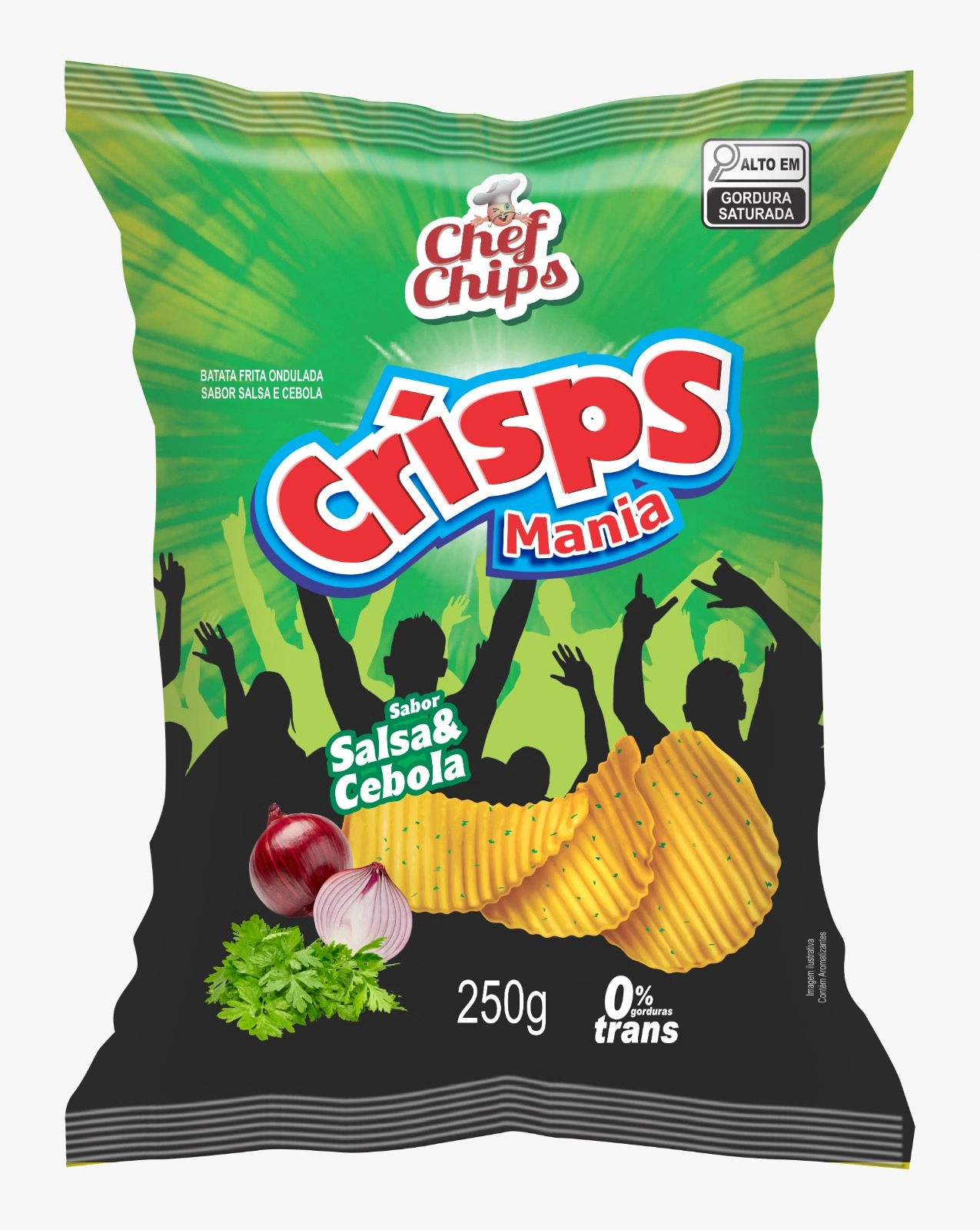 Salg Crisps Mania Cebola E Salsa 250gr