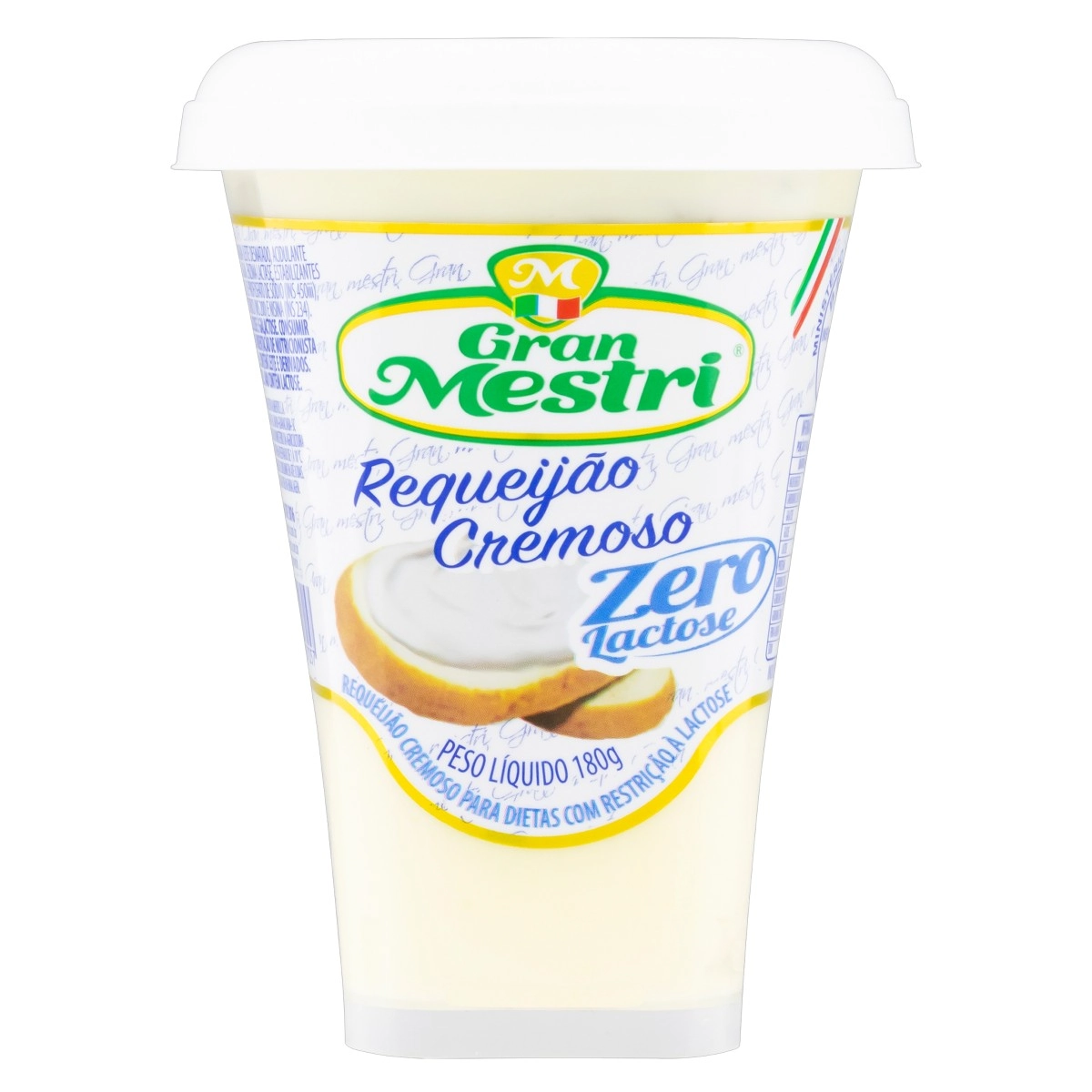 Requeijão Cremoso Zero Lactose Gran Mestri Copo 180g