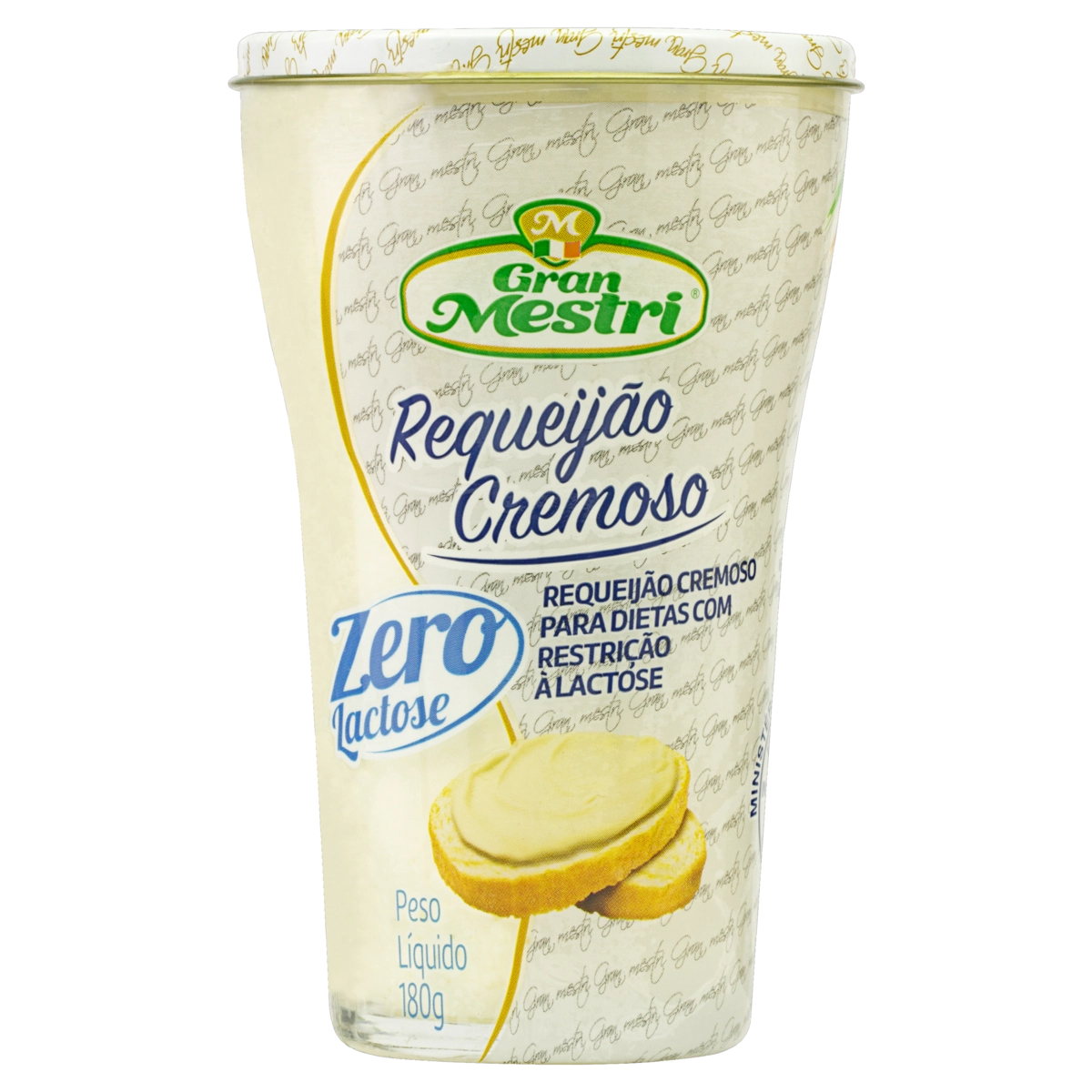 Requeijão Cremoso Zero Lactose Gran Mestri Copo 180g