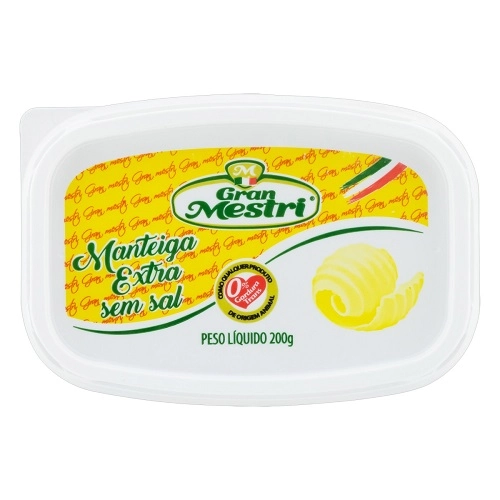 Manteiga Extra Sem Sal Gran Mestri Pote 200g