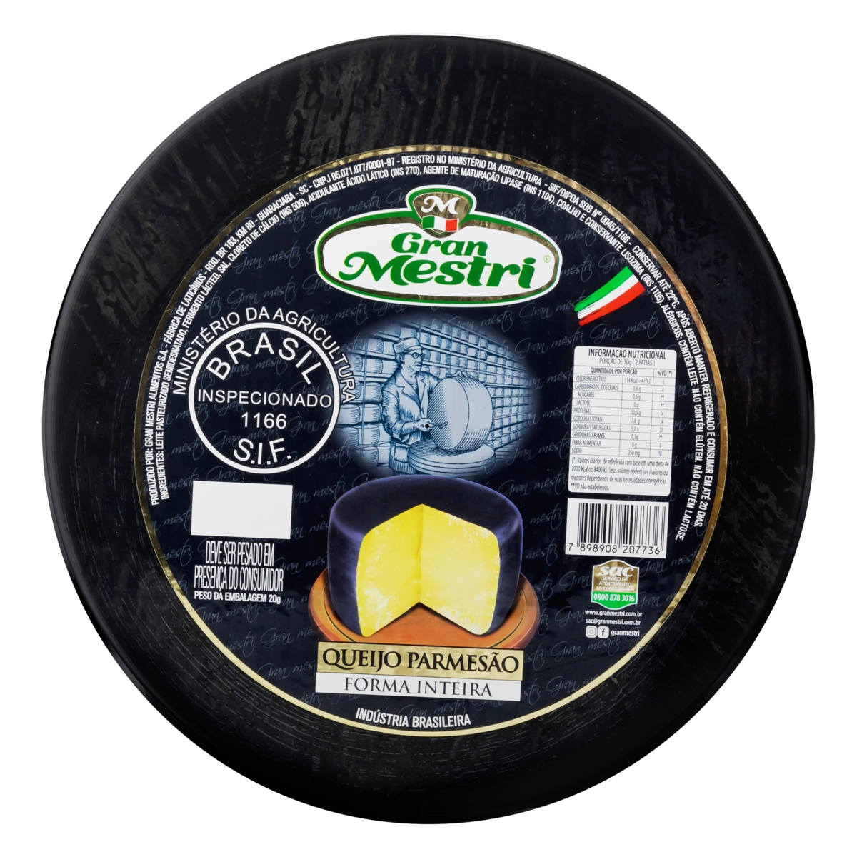 Queijo Parmesão Nero Forma Inteira Gran Mestri