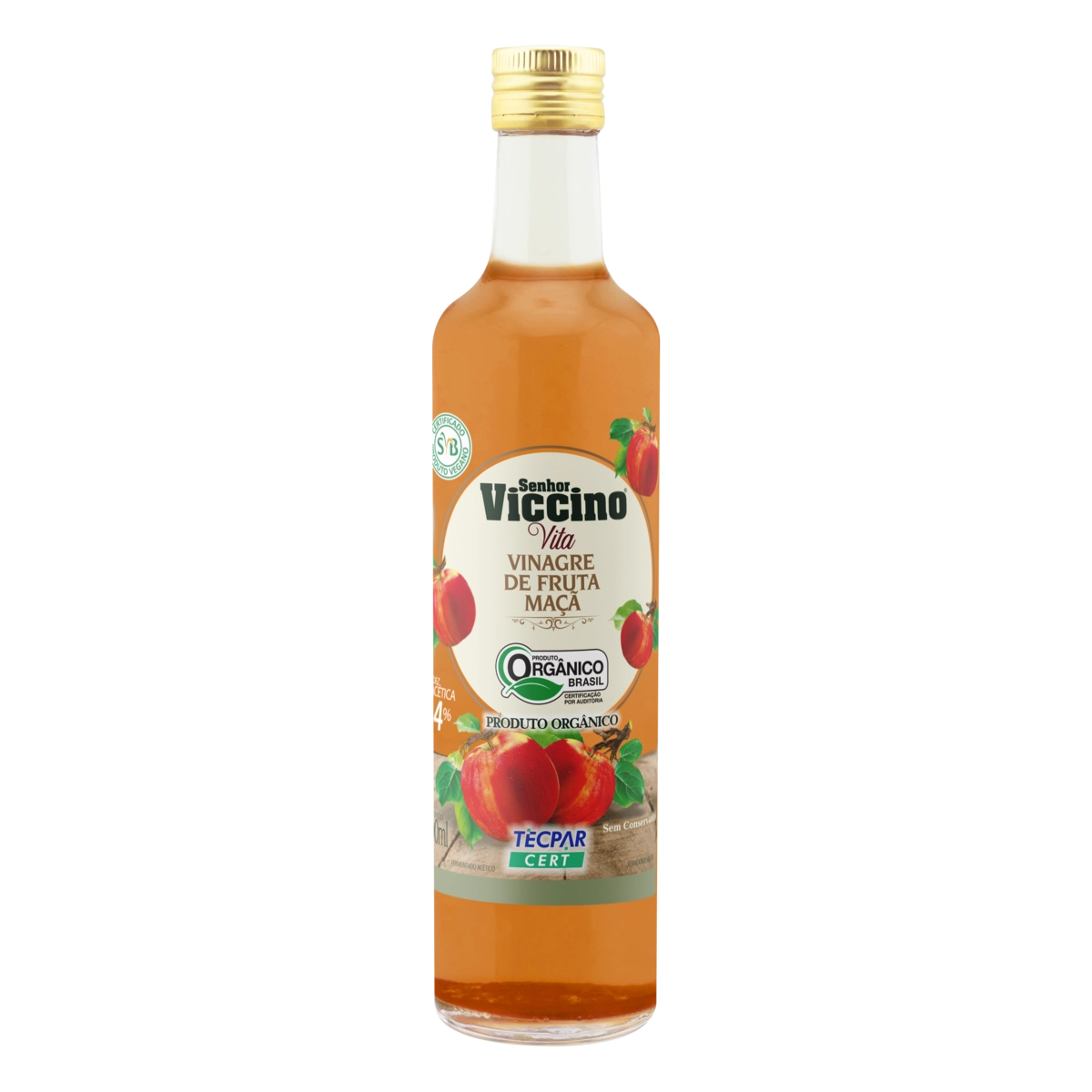 Vinagre De Maçã Orgânico Senhor Viccino Vita Vidro 500ml