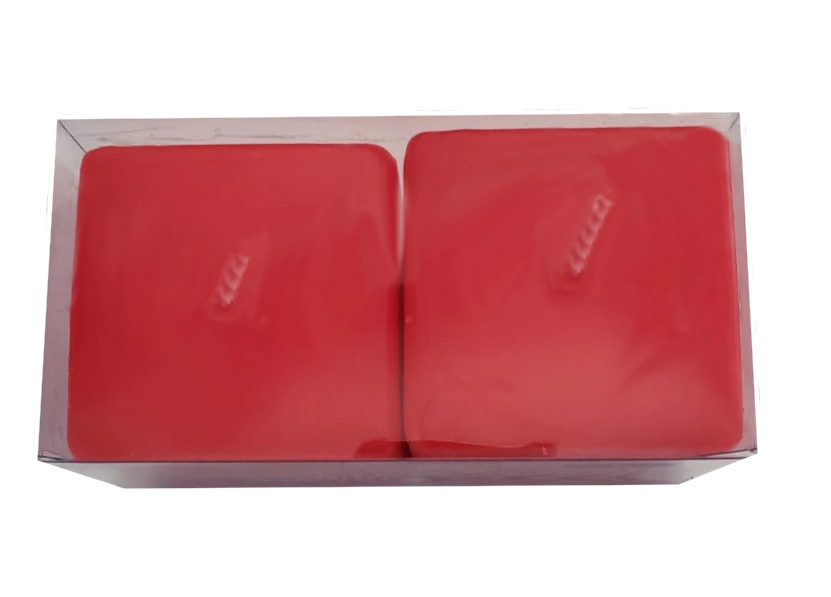 Vela Quadrada 65x07 Cm C/2 Vermelho