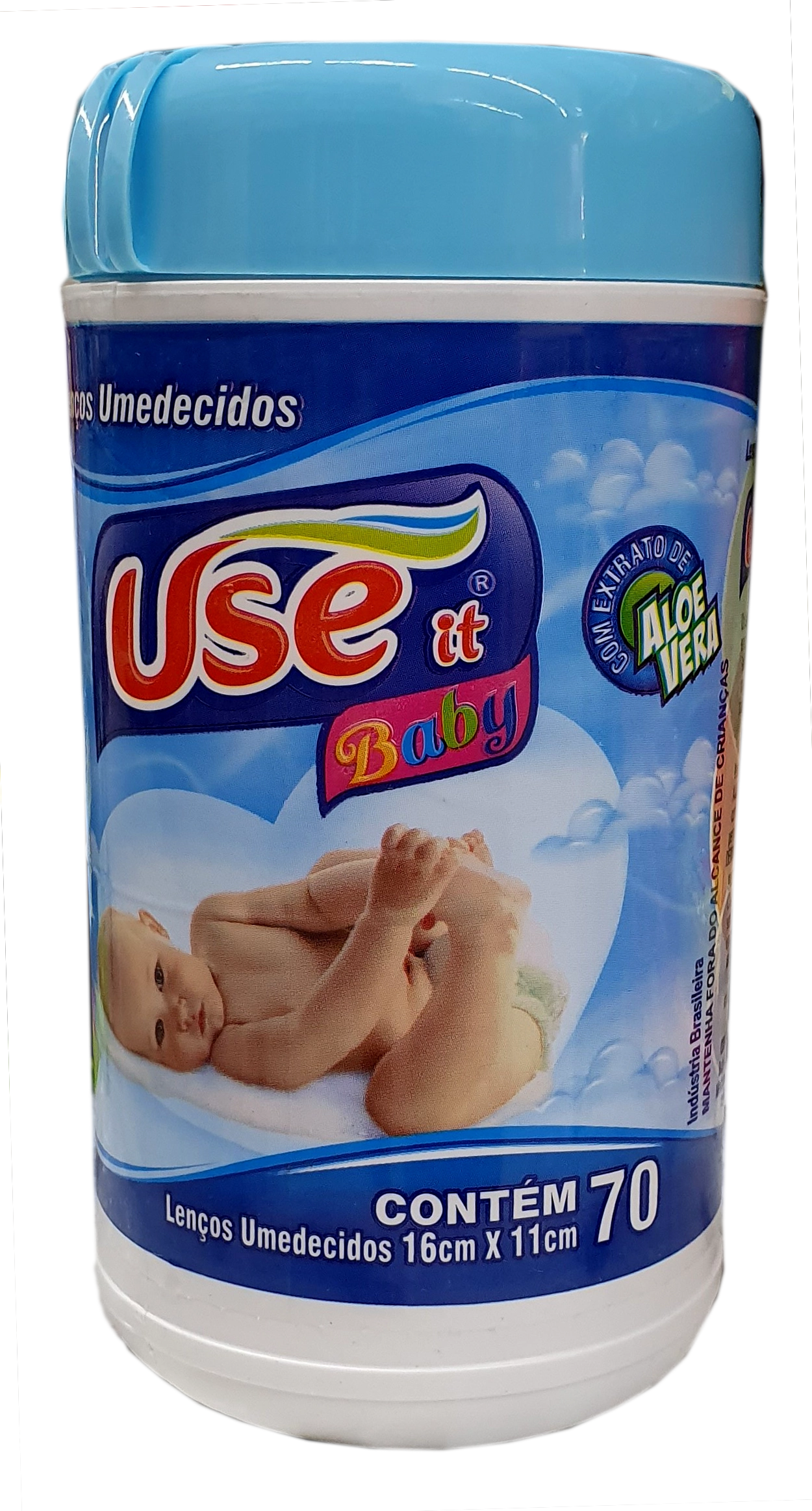 Lenco Umidecido Use Itbaby Pt C/70 Azul