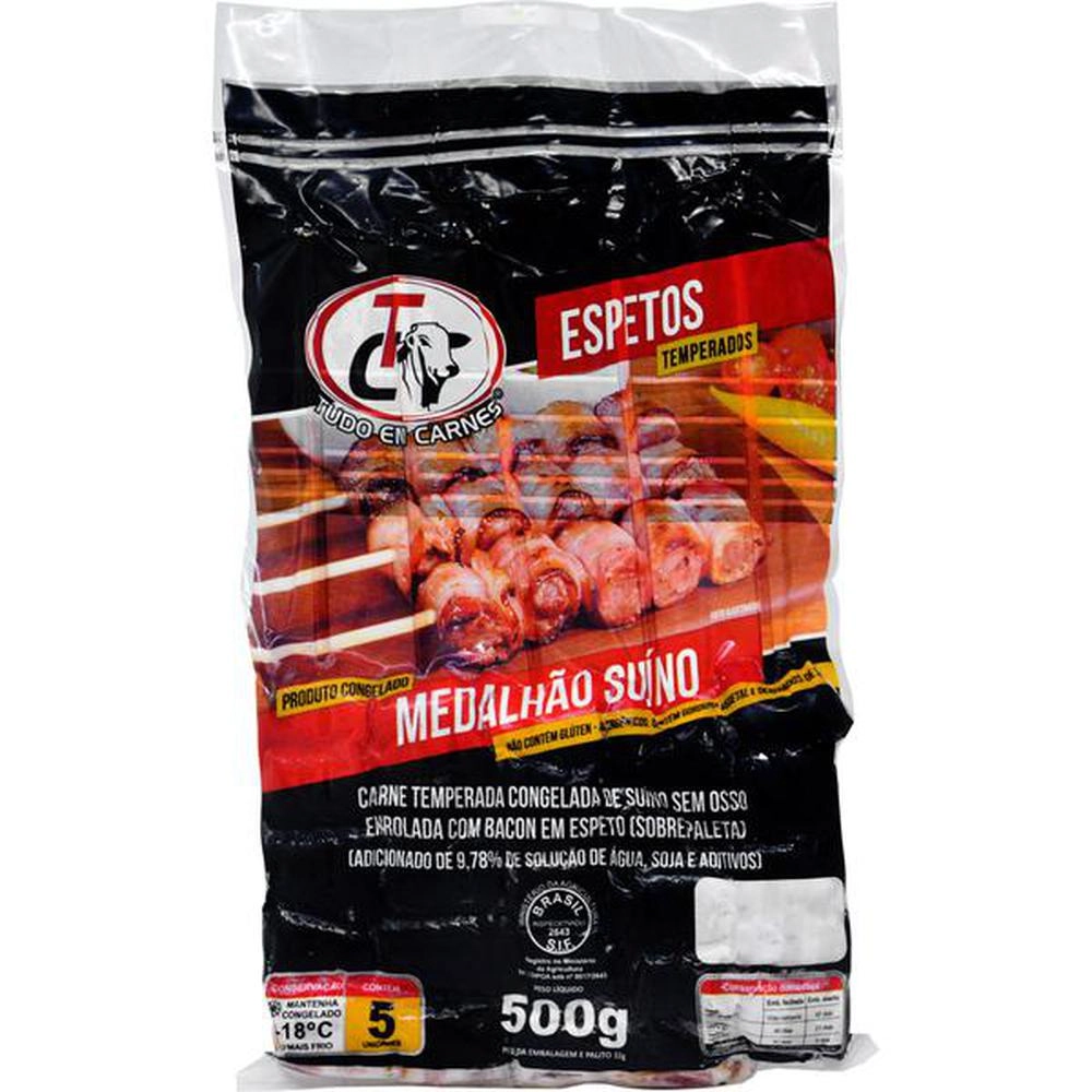 Espetinho Tudo Em Carnes 500g Medalhao Suino