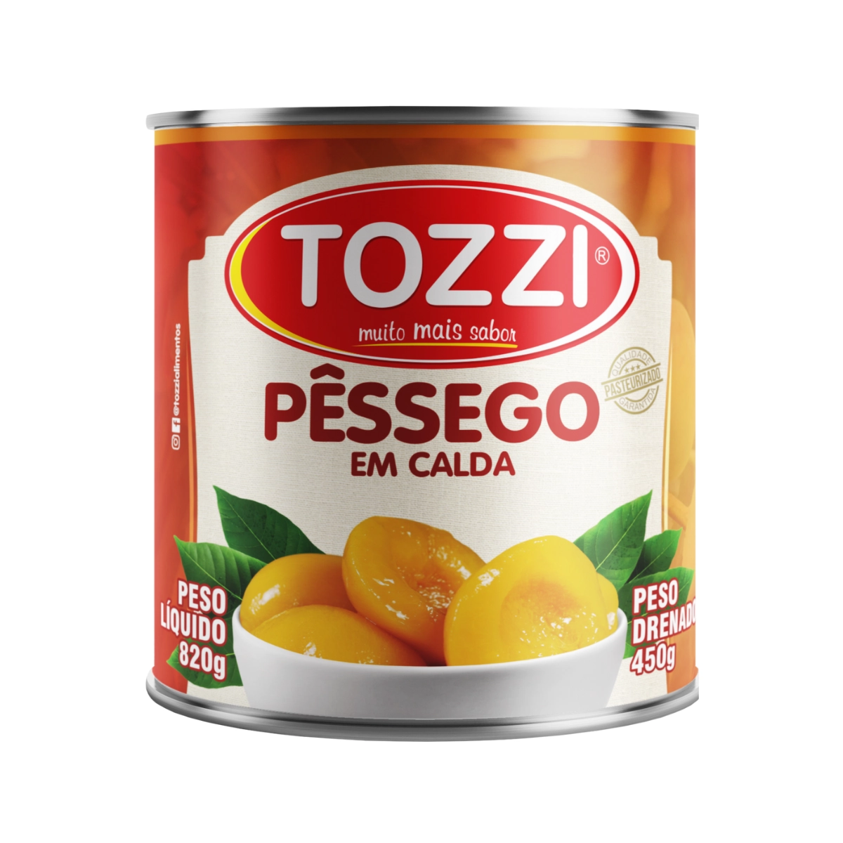 Pessego Em Calda Tozzi Lt