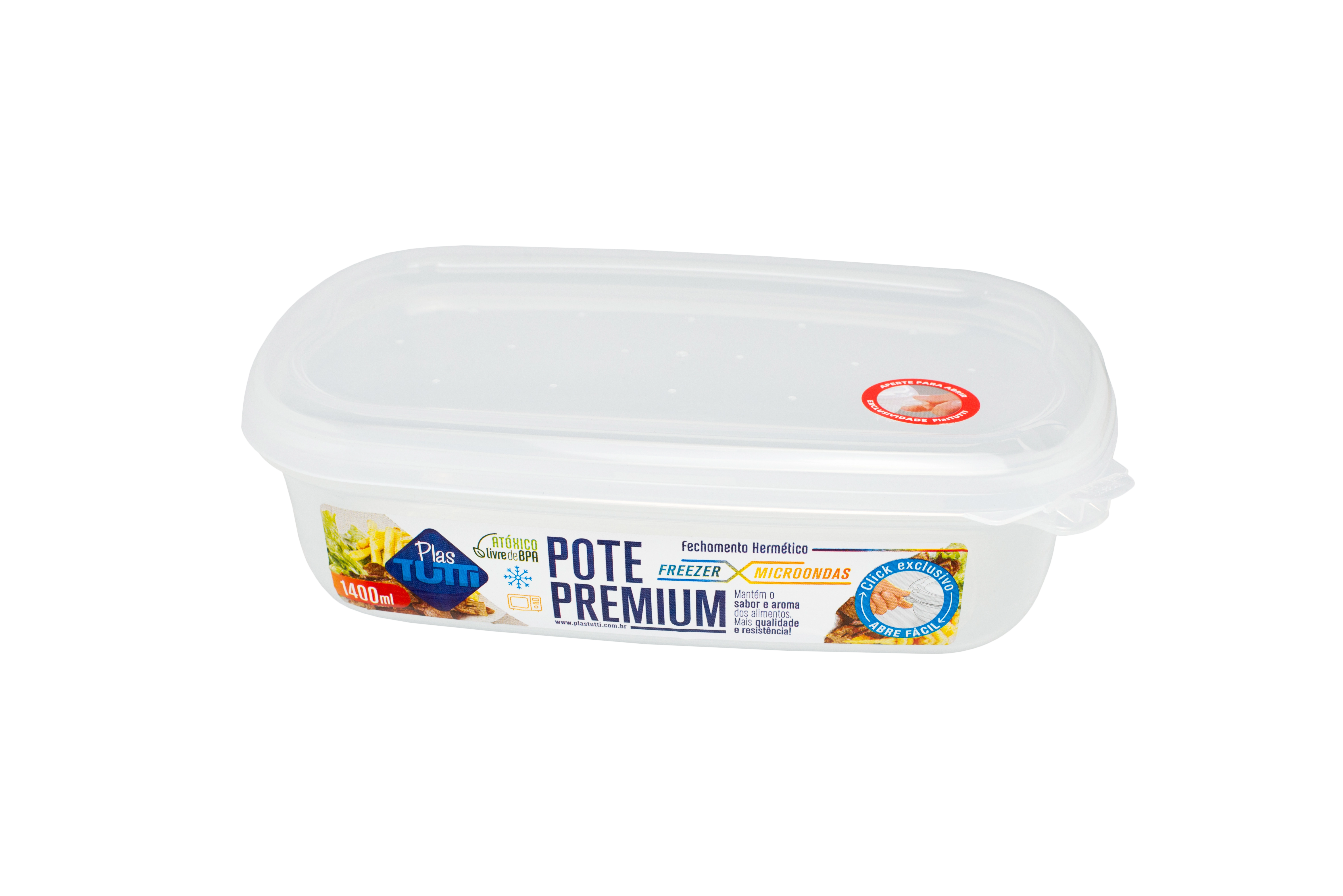Pote Plast 1,4l Ret C/ Trava Clean