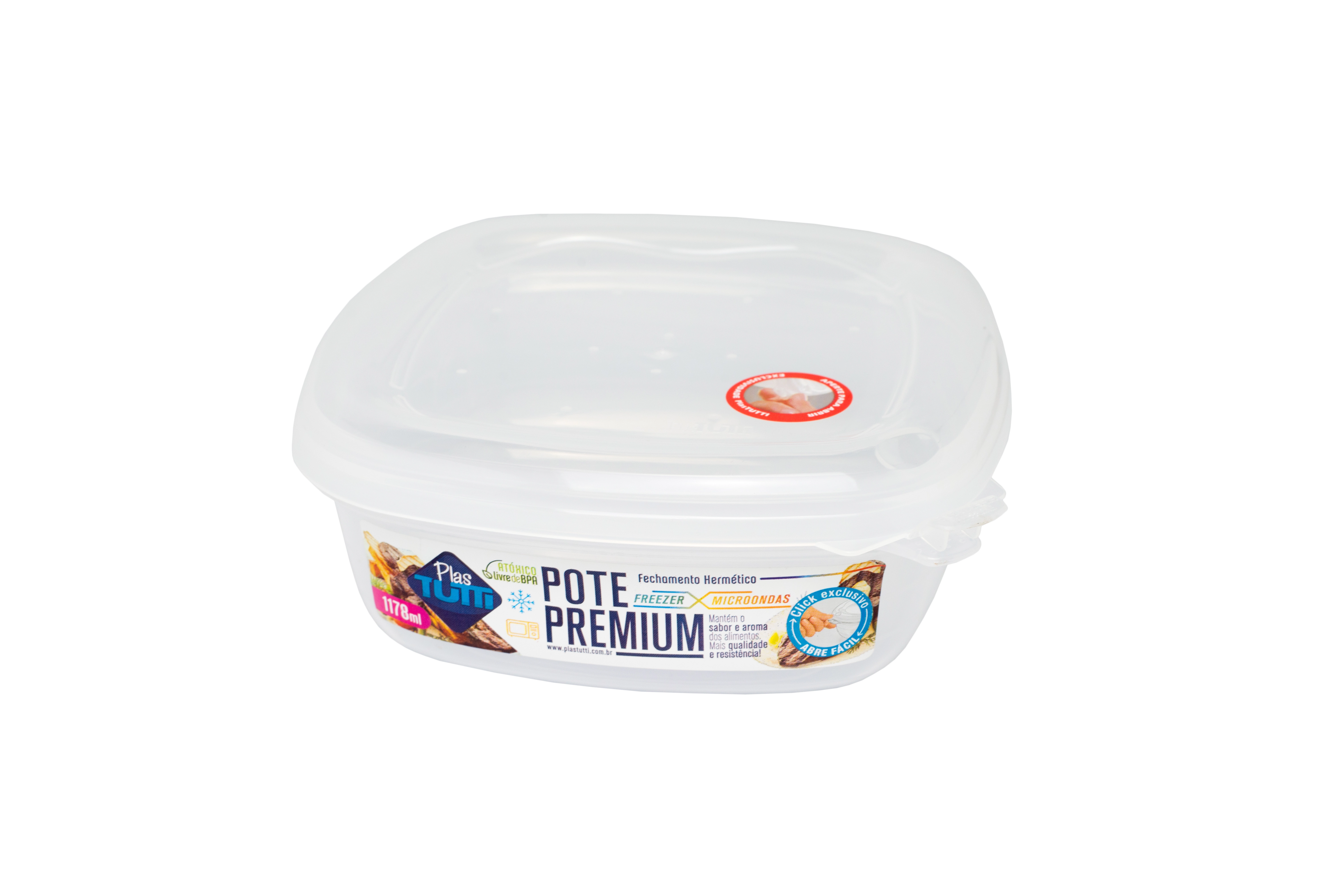 Pote Plast 1,17l Qd C/trava Clean