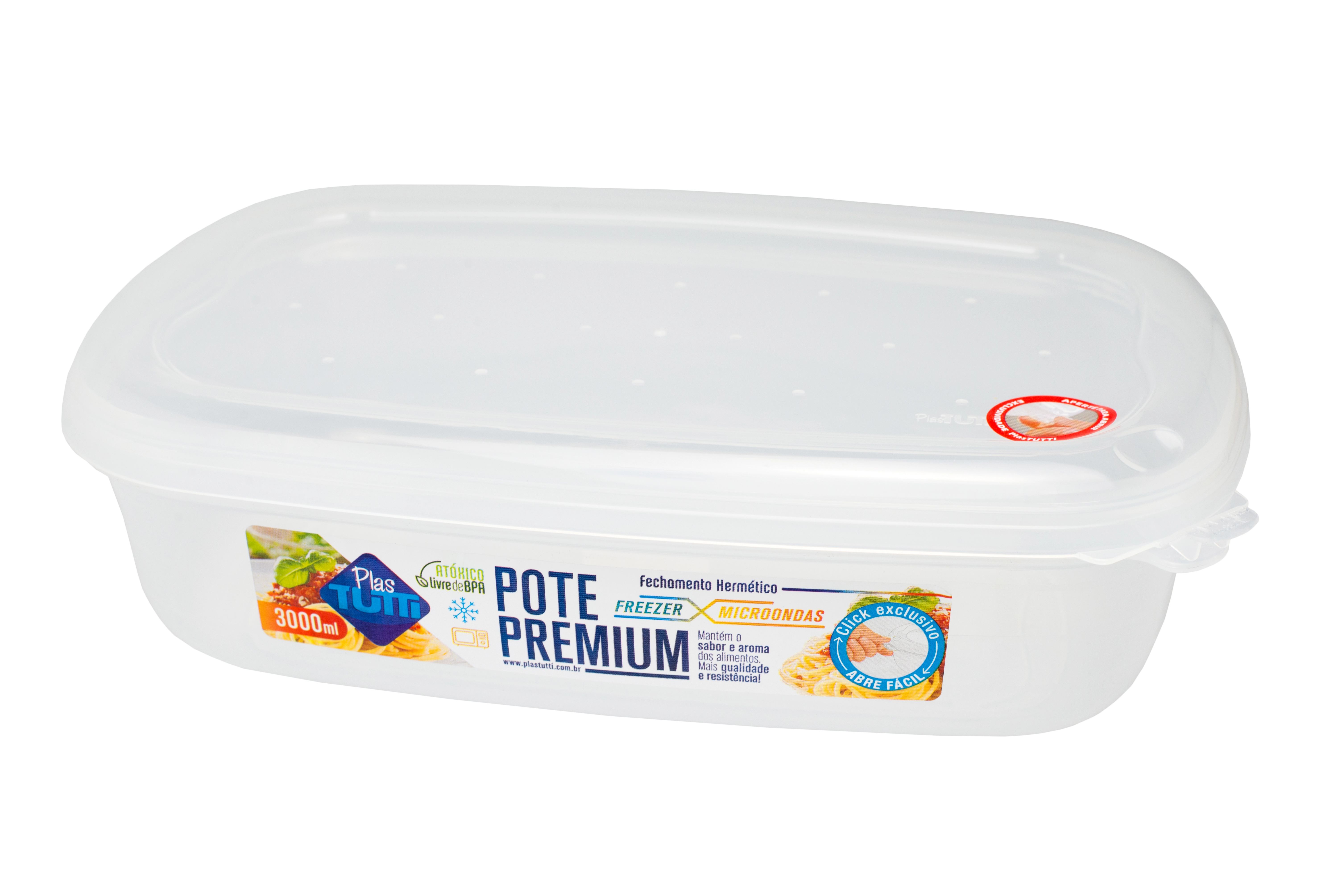 Pote Premium Retangular 3000ml 1u
