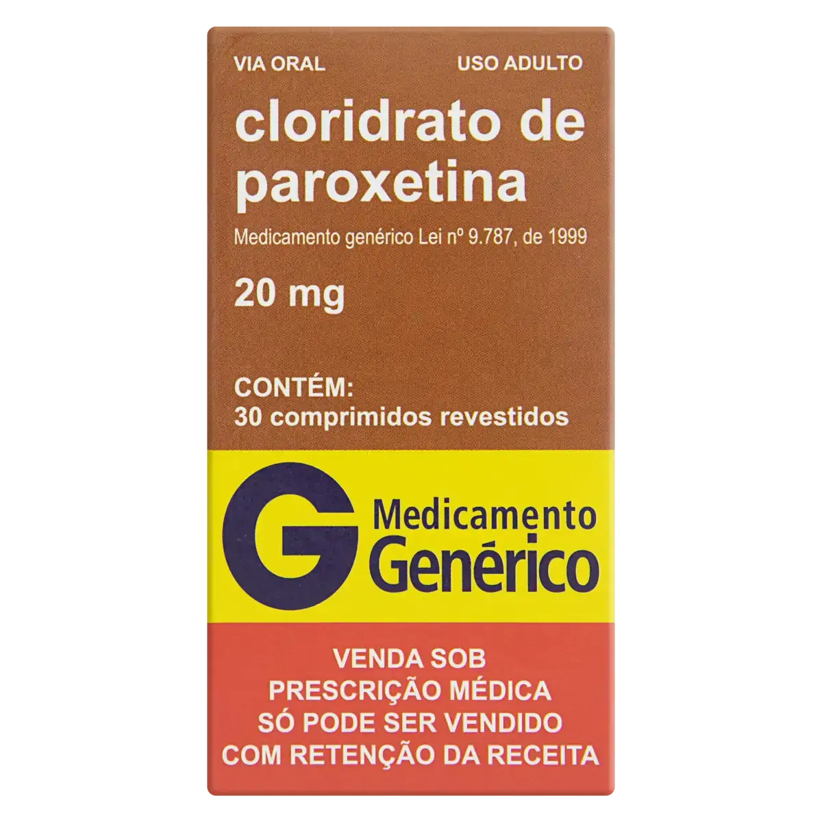 Cloridrato De Paroxetina 20mg Zydus Nikkho Caixa 30 Comprimidos Revestidos
