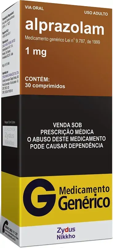 Alprazolam 1 Mg 30 Comprimidos Zydus Genérico