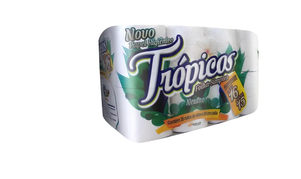 Papel Higiênico Tropicos 30m 4x16r