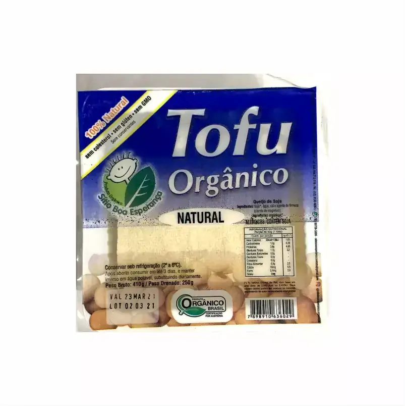 Tofu de Soja Orgânica Natural Sítio Boa Esperança 250g